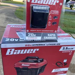 NEW 20 V 3.5 GALLON CORDLESS WET/ DRY VACUUM WITH 20 V RAPID CHARGER 🔌 