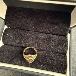 Dollar Sign 14k Gold Toddler Ring 