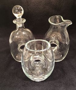 Crate & Barrel vase, carafe, and pitcher