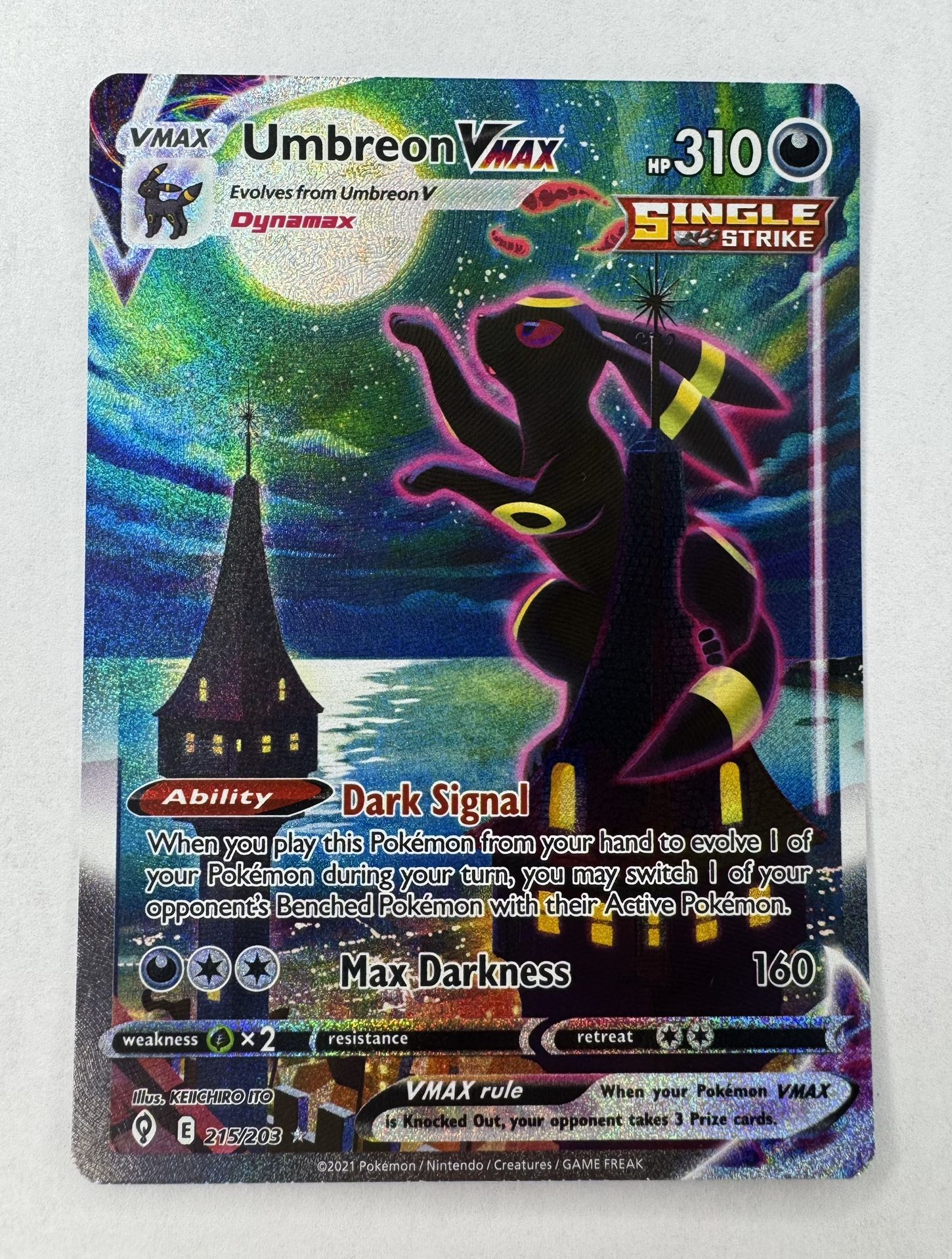 Umbreon Vmax Alt Art Evolving Skies (moonbreon)