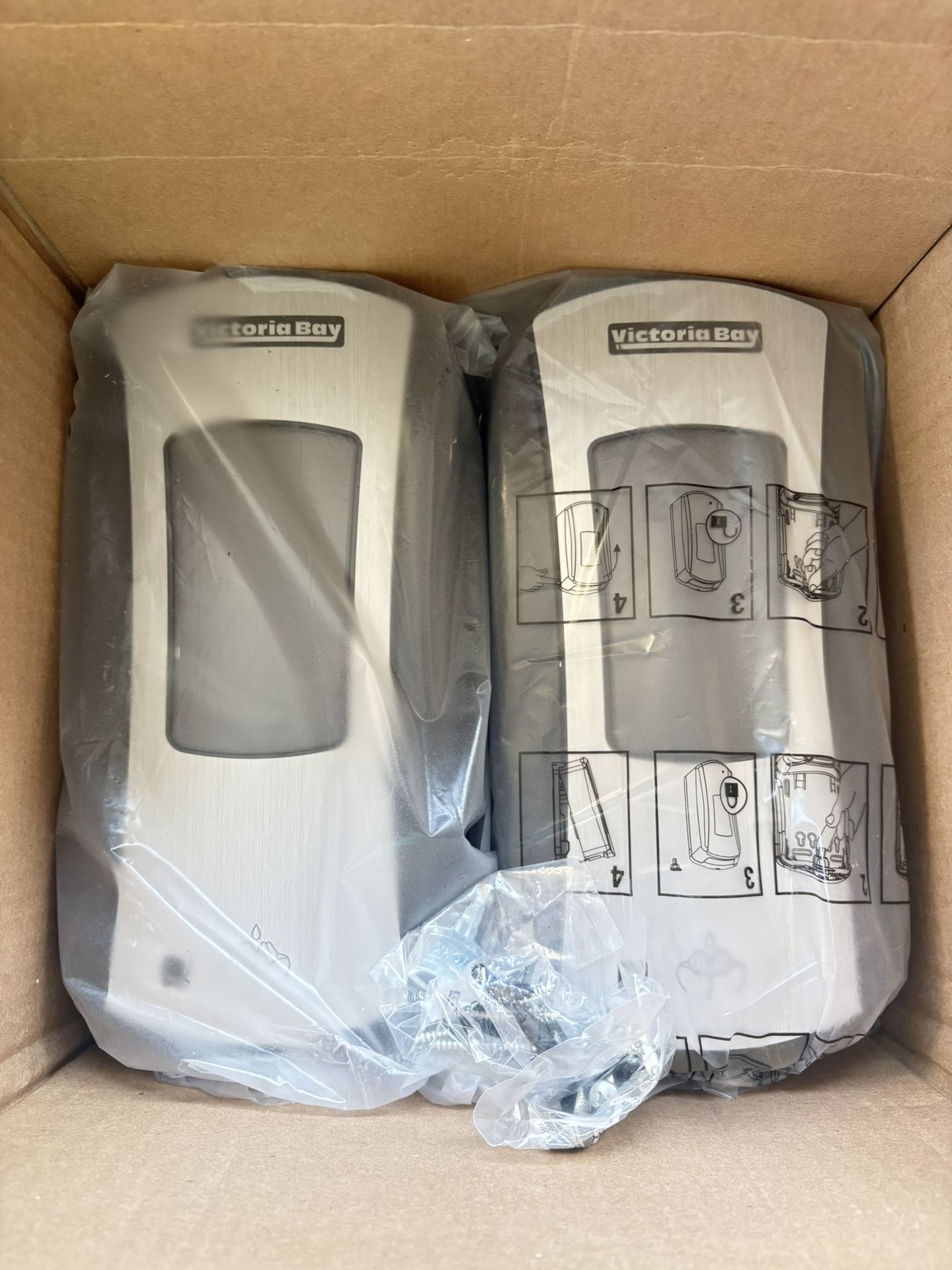 Victoria Bay Foam Soap Dispenser 1250 mL Chrome Push Surface Mount ADX New