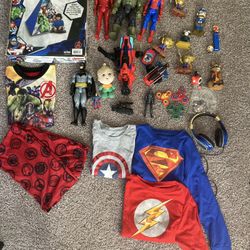 Marvel, Spider Man, Iron Man, Aqua Man, DC, Bat Man, Heroes Bundle 