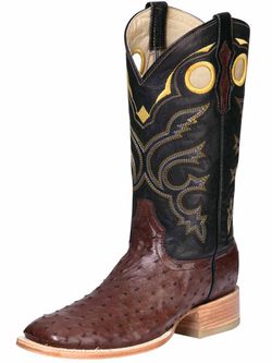 Bota rodeo original avestruz exótica