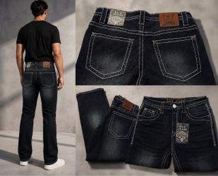 Black washed jeans