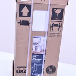 A000569A Hampton Bay Shaker 12 in. W x 12 in. D x 30 in. H Assembled Wall Cabinet in Satin White