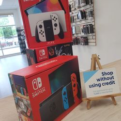 Nintendo Switch V2 / Nintendo Switch Oled Brand New  - 90 Days Warranty - $1 Down - NO CREDIT Needed