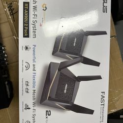 Brand New Two Pack Asus Ax6100 Wifi 6 Router 