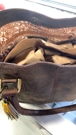 Serrv brown tote bag