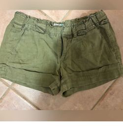 Old Navy Olive Green Linen Shorts