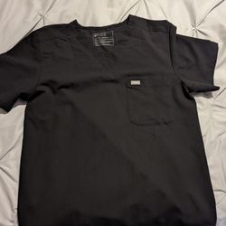 Fig Scrub Top Black Mens 