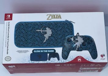 Nintendo Zelda Glow In Dark Controller & Case
