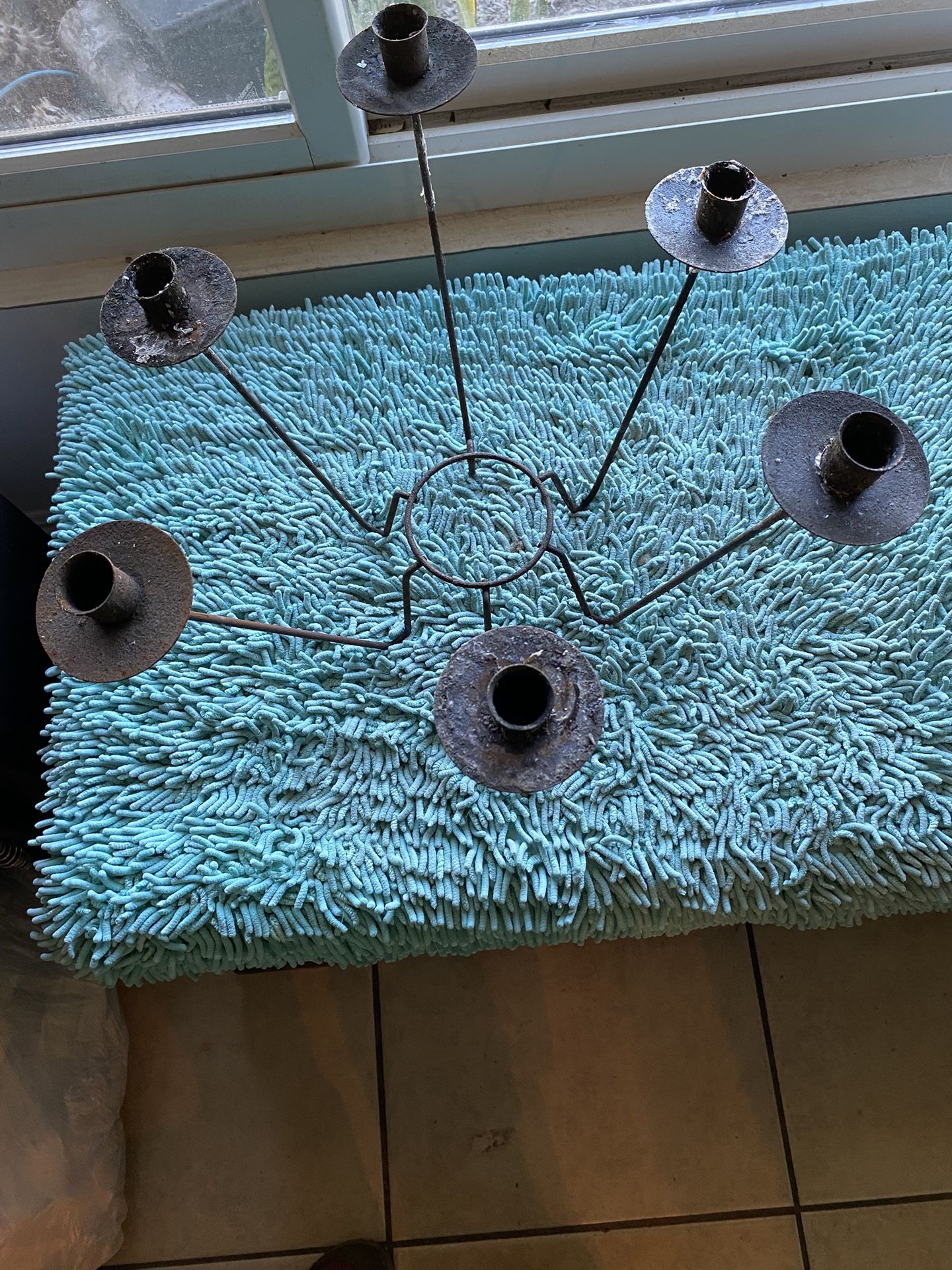 Iron Wrought Candelabra w/6 Taper Holders