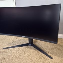 ASUS TUF 34 Inch Curved Gaming Monitor - WQHD (3440x1440), 165Hz, 1ms, Extreme Low Motion Blur, FreeSync Premium, Eye Care, Height Adjustable