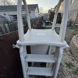 Pool Ladder With Entry Gate