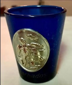 Barbados Cobalt Blue Turtle Shot Glass