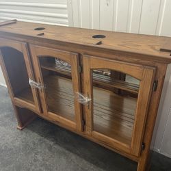 Oak Hutch China Cabinet 