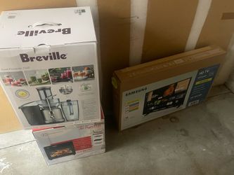Brevill juice fountain cold  an air fryer oven an sansung 32 inch
