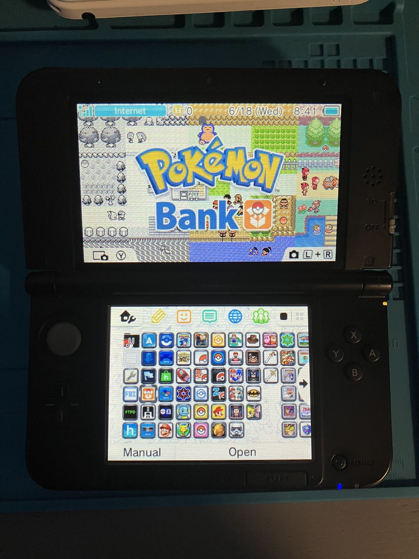 Nintendo Mint 3DS XL With Pokemon Bank, Pokemon DS, Stylus, 64 GB SD Card