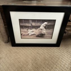 Joe Dimaggio Sliding 3B Yankees Baseball Poster