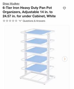 Wudkey 6-Tier Heavy Duty Pan Pot Organizer
