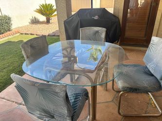 Free glass table and 4 chairs