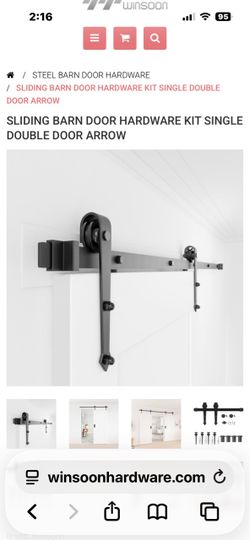 Barn door hardware
