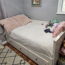 Ikea Hemnes Twin Daybed With Drawers And Two Mattresses