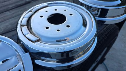 Chrome Rear Drums and Backing plates for 62,63,64 Impala
