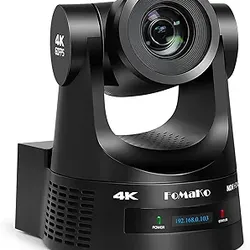 FoMaKo 4K 60fps NDI PTZ Camera – 20x Zoom, AI Auto Tracking, Live Streaming Camera