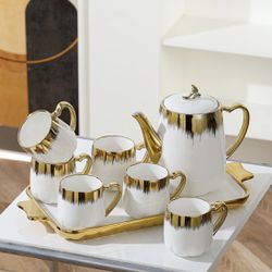 Luxury beautiful White & gold Color cups Set