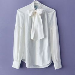 Kate Spade Madison Ave. Silk Neck Tie Blouse