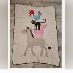 Cat Dog Horse Rooster Blanket 