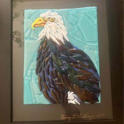 Eagle Wall Framed Mosaic New Art