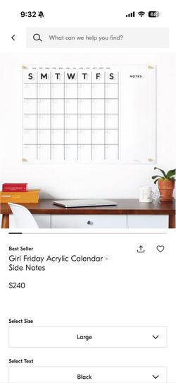 West Elm Acrylic Calendars