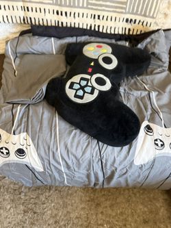 Twin Boy /toddle Gamer Reversible Comforter, And Pillow Pillow