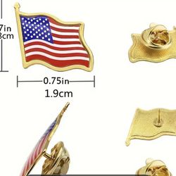 July 4th - American Flag Pin, Small US Flag Pin For Clothes/ Hats