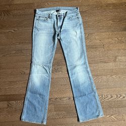 Blue Straight Leg Jeans Size 8