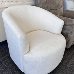 Swivel Accent Chair, Cream, New