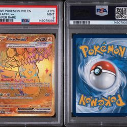 2025 POKEMON PRE EN-PRISMATIC EVOLUTIONS HYPER RARE #179 PIKACHU EX PSA 9