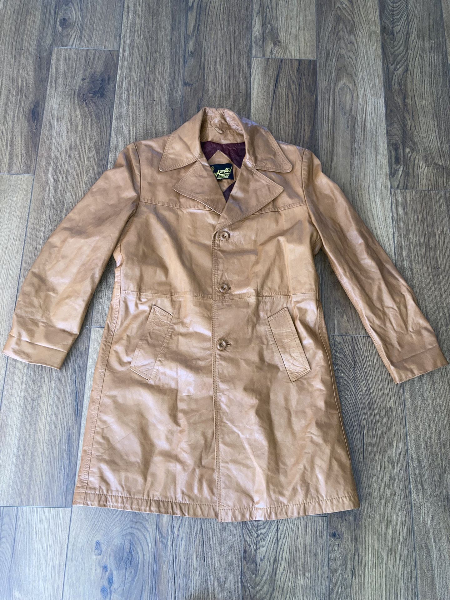 Women’s Brown Leather Jacket Size 12