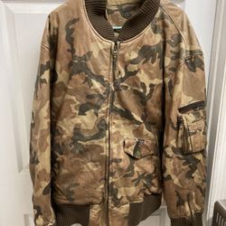 Leather Cammo Jacket