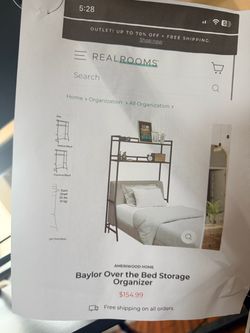 Over the bed storage organizer