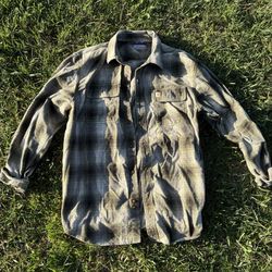 Carhartt Men’s Plaid Flannel Shirt Green Brown XL Button-Up Original Fit