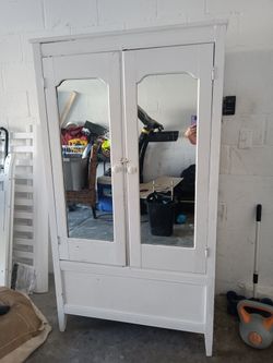 Mirrored  Storage Cabinet
