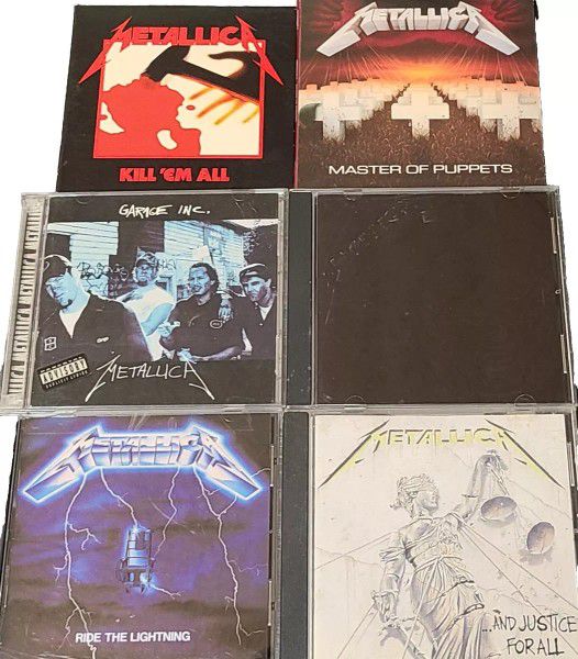 Metallica 6 CD Lot Master Of Puppets Ride The Lightning Garage Days Kill Em All