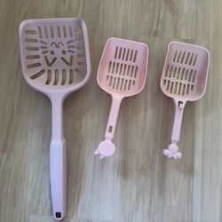Pink Pet Litter Scoops