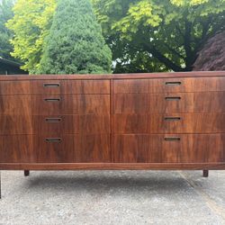 Mid-Century Vintage Walnut Dresser