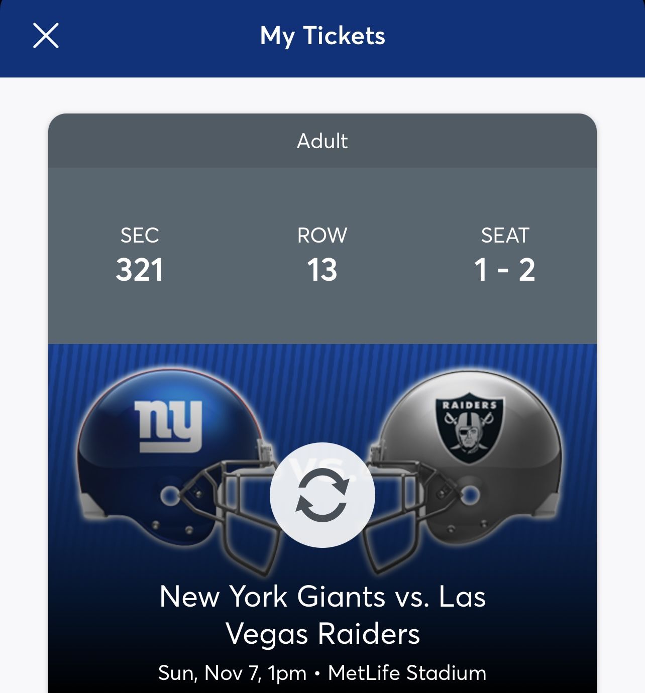 NY Giants Vs LV Raiders 