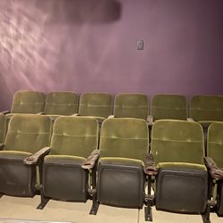 12 Vintage Theater Chairs 