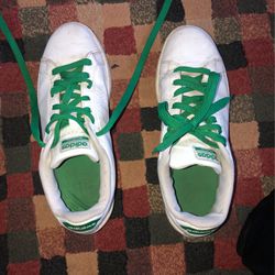 Adidas(White w/Green) Mens 10 1/2